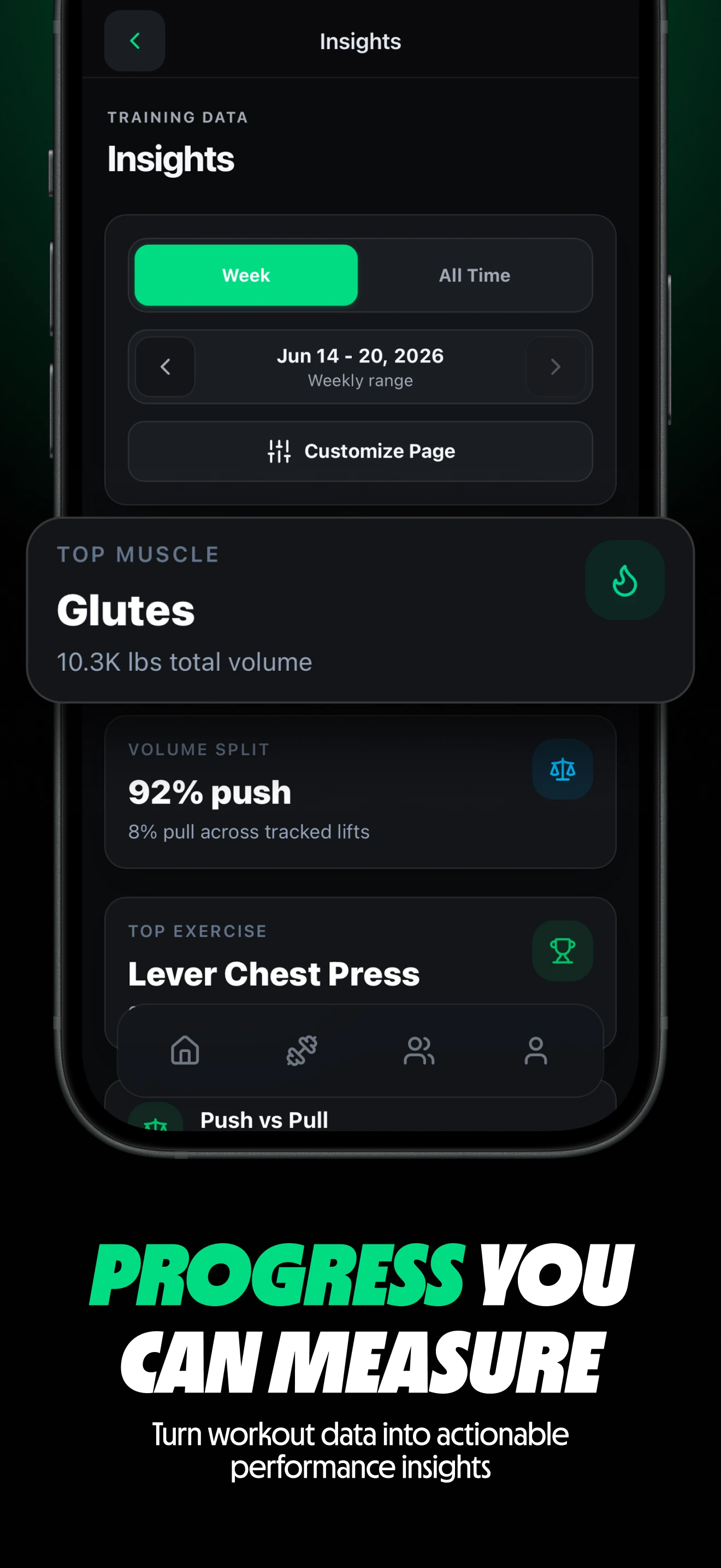 Repvia App Store preview showing workout insights